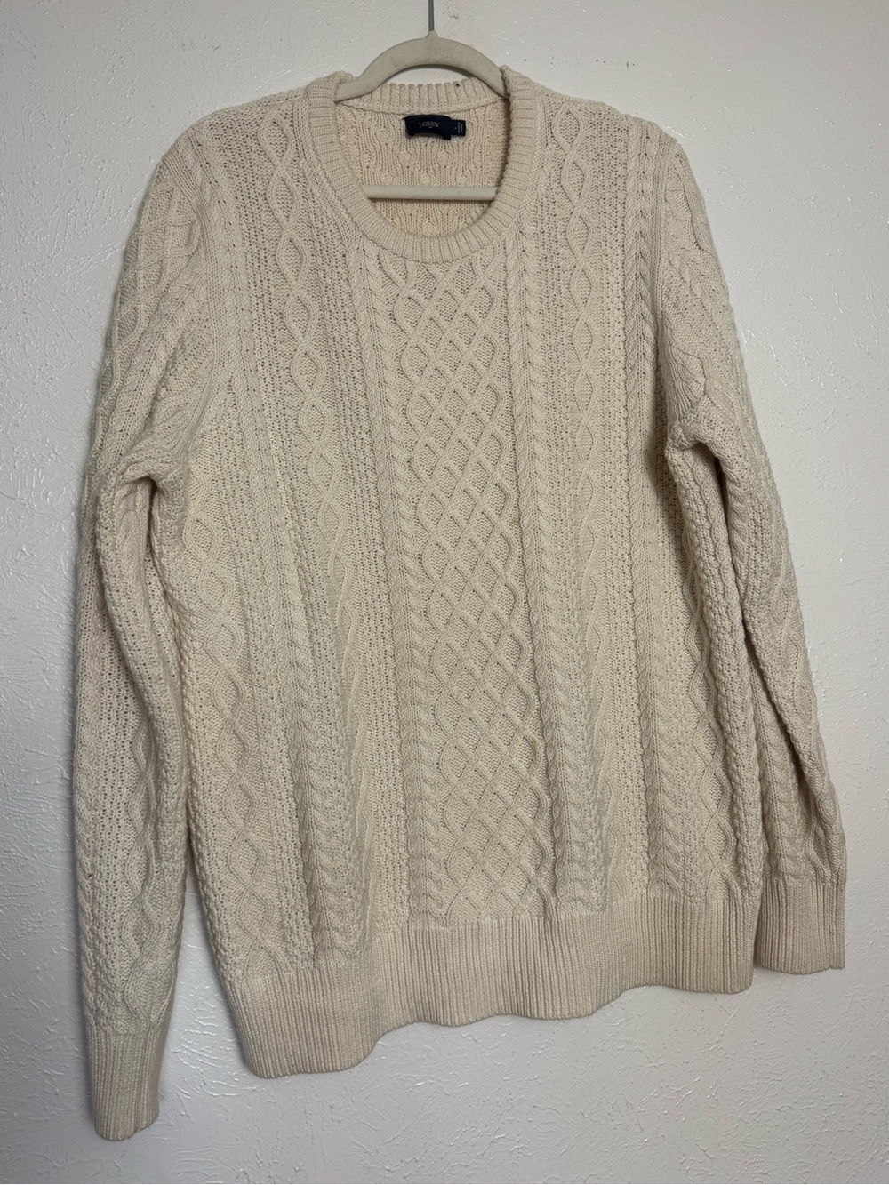 JCREW Fisherman Crewneck Knit Sweater